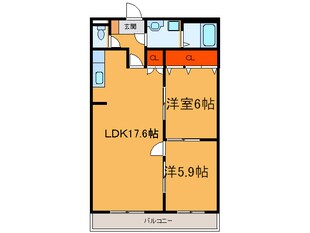 サザンウィンド　５の物件間取画像